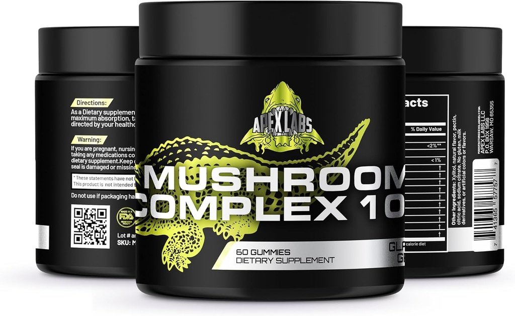 Mushroom Gummies 10 σε-1 Mushroom Blend 