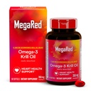 Omega-3 Krill Oil 350mg Softgels, MegaRed (60 Count In A bottle), EPA & DHA Ωμέγα-3 λιπαρά οξέα με καμία ψαρική επίγευση σε αντίθεση με το ιχθυέλαιο, περιέχει αντιοξειδωτική ασταξανθίνη