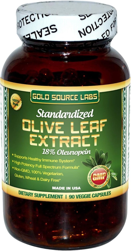 Organic Olive Leaf Extract Caps - Pure Organic Olive Leaf Plus Standardized Oleuropein Extract, 90 Vegetarian Caps, 400 mg Συγκρότημα Μέγιστης Δύναμης για την Ανοσοποιητική Υγεία