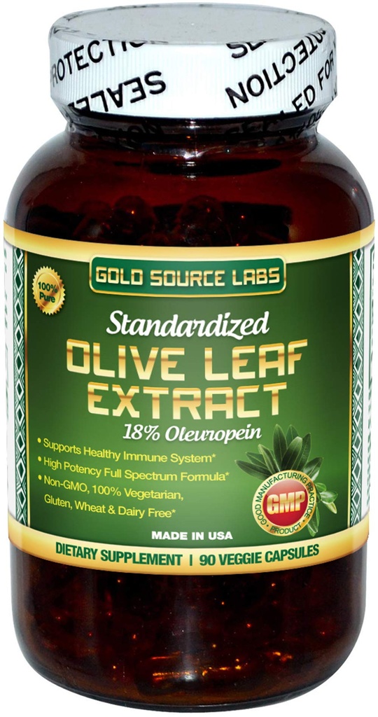 Organic Olive Leaf Extract Caps - Pure Organic Olive Leaf Plus Standardized Oleuropein Extract, 90 Vegetarian Caps, 400 mg Συγκρότημα Μέγιστης Δύναμης για την Ανοσοποιητική Υγεία