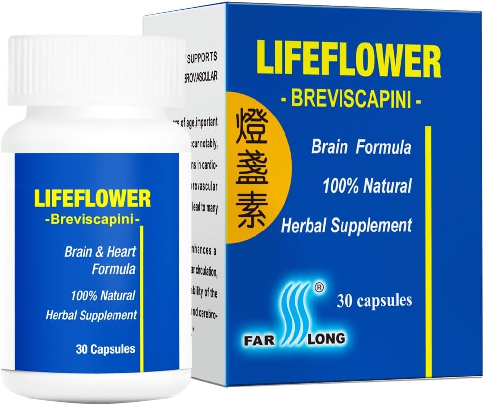 Lifeflower, 100% όλα τα φυσικά, νεανικά εγκεφαλικό συμπλήρωμα, υποστήριξη Cerebreagean System, βελτίωση μνήμης, 30 κάψουλες