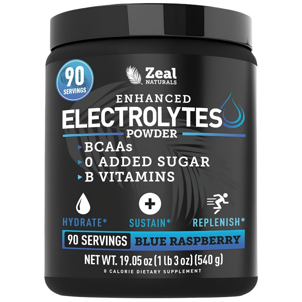 Zeal Naturals Ηλεκτρολυτικό Ποτό για την αποκατάσταση της σκόνης (90 σερβιέτες 