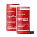 humanN SuperBeets Heart Gummies - Beet Gummy με Heart-Healthy Energy Support, Grape Seed Extract & Beetroot Powder, Sugar Free - Ρόδι με γεύση μούρου, 120 Count