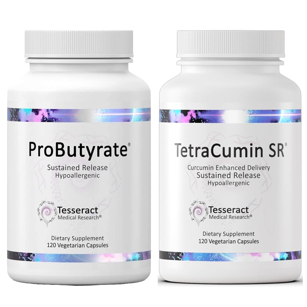 Tesseract Ιατρική έρευνα ProButyrate Gut συμπλήρωμα υγείας, Butyric Acid Complex & TetraCumin SR κοινό συμπλήρωμα υποστήριξης, Παρατεταμένη απελευθέρωση