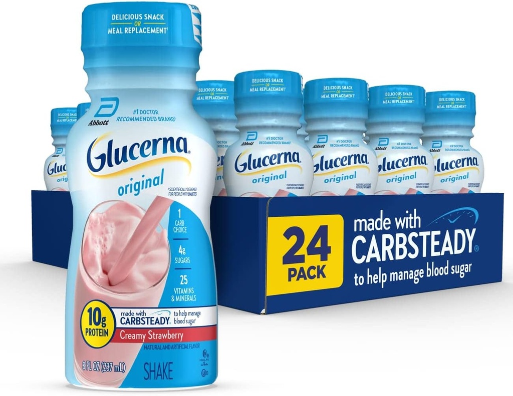 Ensure Plus Nutrition Shake 24 Pack & Glucerna Diabetic Nutritional Shake 24 Count