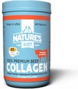 Διατροφή της φύσης Βόειο κρέας Collagen Peptides τύπου 1 για σκύλους & γάτες, κοινή, Digetion & Skin Health Support, Premium ανθρώπινο βαθμό, Grass τροφοδοτείται