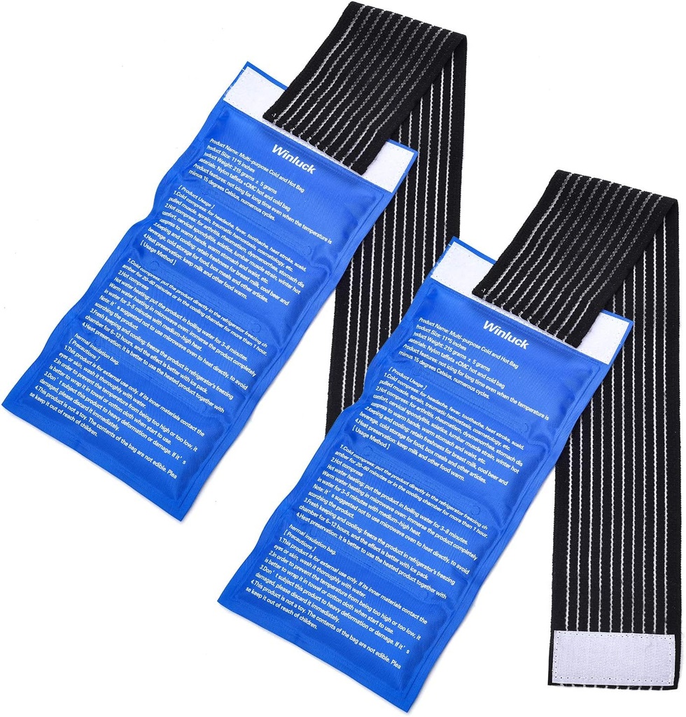 Gel Παγωμένες Παγωμένες Πακέτες - (2-Σετ Piice) Μαλακό επαναχρησιμοποιήσιμο Ψυχρό/Καυτό Συμπίεση, Παρέχει Alleviate Κοινή και Μυϊκό Πόνος. Ευέλικτη θεραπεία από τραυματισμούς - ώμος, πλάτη, γόνατο, λαιμός, ankle & More.