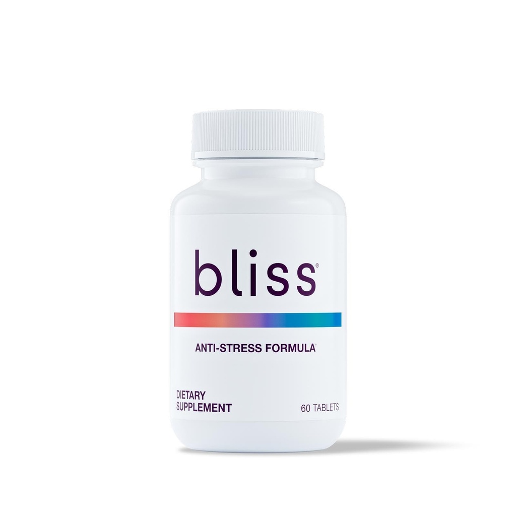 Bliss Herbal Stress Support – Adaptogenic Tablets with Ashwagandha, Rhodiola & L- Theanine – Προάγει την ηρεμία, την ισορροπία διάθεσης και τη διανοητική καθαρότητα – Vegan & Gluten-free – 60 Tablets