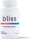 Bliss Herbal Stress Support – Adaptogenic Tablets with Ashwagandha, Rhodiola & L-Theanine – Promotes Calm, Mood Balance & Mental Clarity – Vegan & Gluten-Free – 60 Tablets