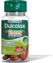 Dulcolax Laxative Chewy Fruit Bites, Laxative & Gentle Constipation Relief, Cherry Berry Flavor, Magnesium Hydroxide 600 mg, 30 Count