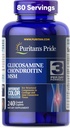 Puritan's Pride Glucosamine Chondroitin MSM Dietary Supplement for Joint Health, 240 Επικαλυμμένα δισκία (Η συσκευασία μπορεί να διαφέρει)