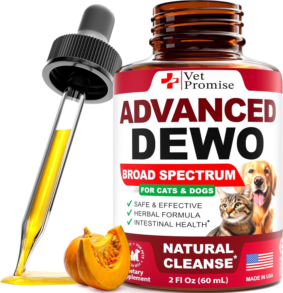 Natural Cat & Dog Intestinal Defense - Herbal Broad Spectrum Cleanser - Helps Remove Parasites & Toxins - Υγρό συμπλήρωμα φαρμακευτικής αγωγής για κουτάβια & γατάκια – Υποστήριξη UTI - Made in USA