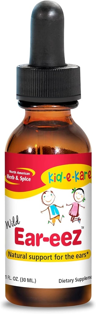 ΒΟΡΕΙΑ ΑΜΕΡΙΚΑΝΙΚΗ ΒΟΤΑΝΙΑ Kid-e-kare Ear-EEZ - 1 fl. oz. - Φυσική Υποστήριξη για τα Αυτιά των Παιδιών - Περιέχει Σκόρδο, Μαύρο Σπέρμα, Φασκόμηλο & Λίπα - Μη ΓΤΟ - 287 Drops