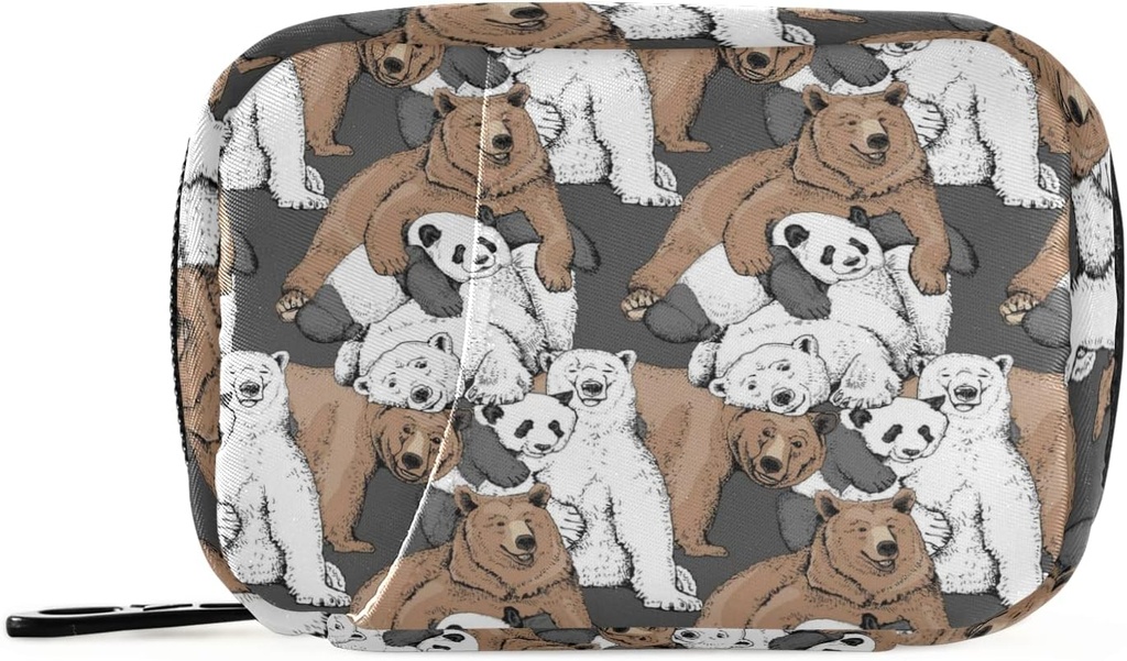 Bear Panda Pill Box 7 ημέρα Χάπια Υπόθεση Travel Pill τσάντα οργανωτή με Zipper Φορητή εβδομαδιαία τσάντα θήκη συμπαγές μέγεθος για τον κάτοχο συμπλήρωμα βιταμίνης