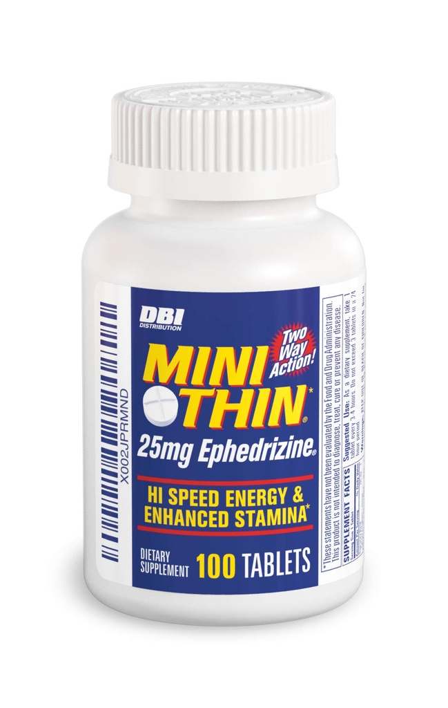 Mini Thin - Two-Way - Ενεργειακές κάψουλες με καφεΐνη και εφεδριζίνη - 100 κάψουλες