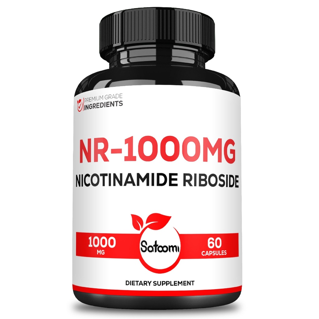 Satoomi NAD Nicotinamide Riboside - NR 1000mg Supplement - 60 Count for 30 Days