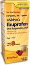Ibuprofen για παιδιά Taro 100 mg ανά 5 mL, 4 Fl Oz, Pain Reliever και Fever Reucer για ηλικίες 2-11 ετών, Dye-Free, Berry Flavor