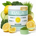 Διατροφή Kiala Super Greens, Βιολογικά Πράσινα Σκόνη με Spirulina & Chlorella για Digestion, Υγεία κόκκων, Ανοσία, Ενέργεια, Χωρίς γλουτένη, Vegan, Χωρίς ζάχαρη, Spectra Blend, Lemon Drop, 30 Σερβιέτες