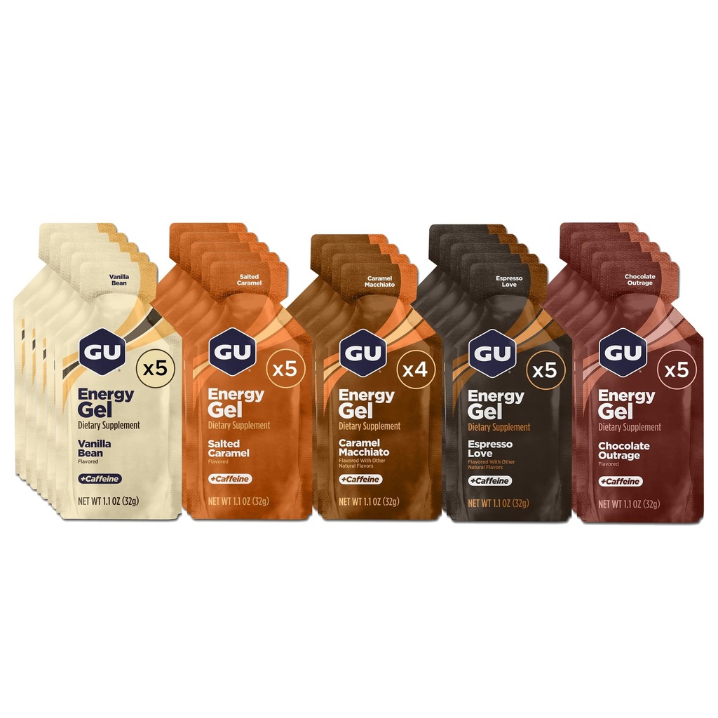 Gel, Vegan, χωρίς γλουτένη, Kosher, και ενέργεια χωρίς γαλακτοκομικά για κάθε προπόνηση, 24 Count, Ποικίλες Γεύσεις