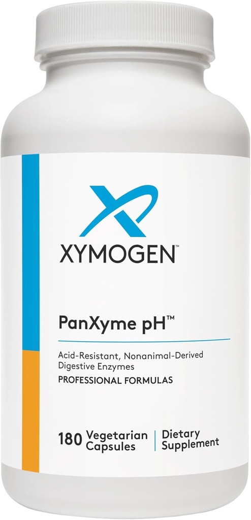 XYMOGEN PanXyme pH - Digestive Enzymes for Gut Health - Amylase, Lipase, and Protease Enzyme Supplement - Συμπληρώματα Υγείας των Ούρων για την υποστήριξη της διηθήσεως - Χωρίς γλουτένη + Vegan (180 κάψουλες)