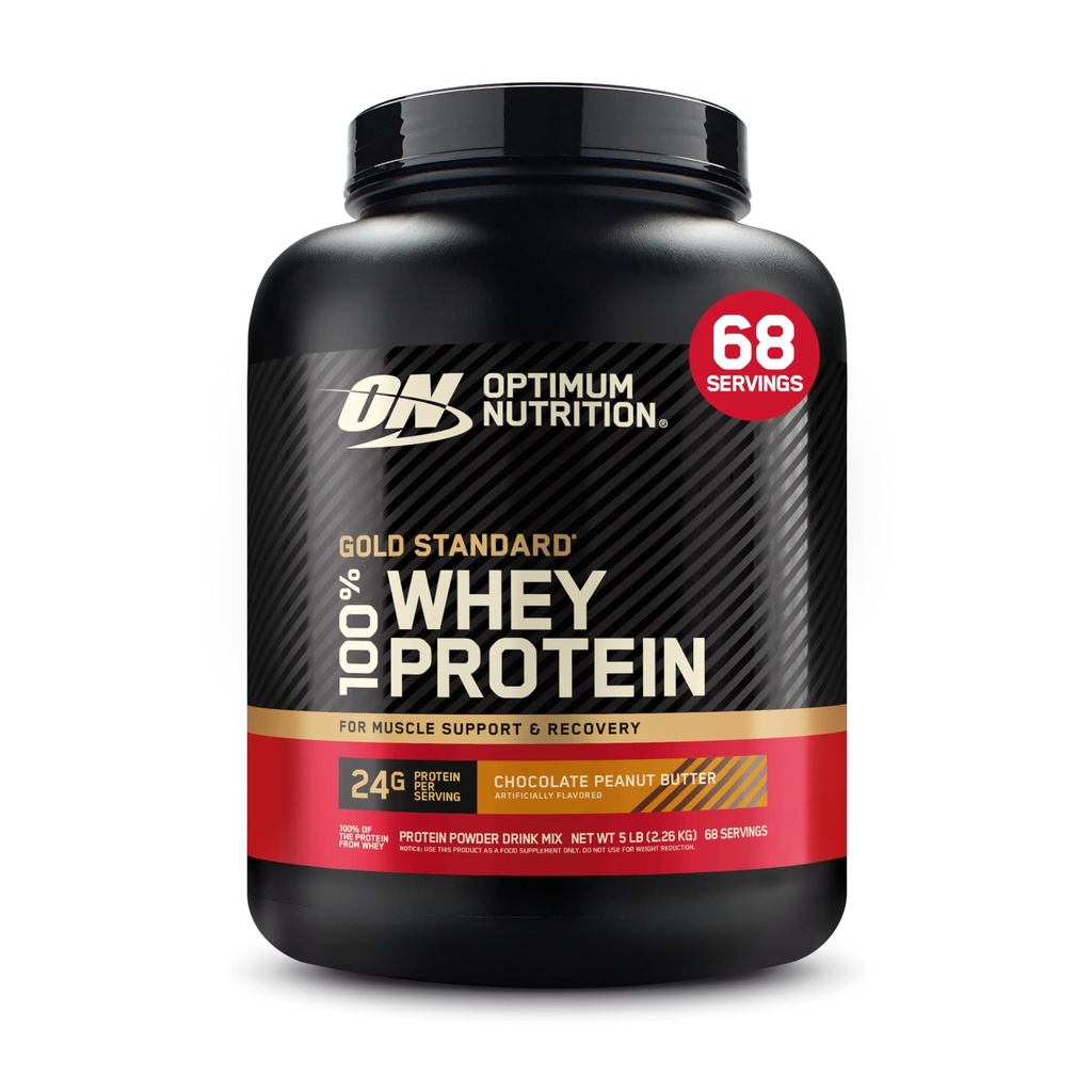 Βέλτιστη διατροφή Gold Πρότυπο 100% πρωτεΐνη Whey σκόνη, σοκολάτα φυστικοβούτυρο, 5 Λίρες (συσκευασία Μαΐου Vary)