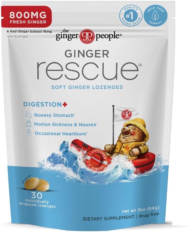 The Ginger People Ginger Rescue Digestive Wellness Lozenges (Soft) 