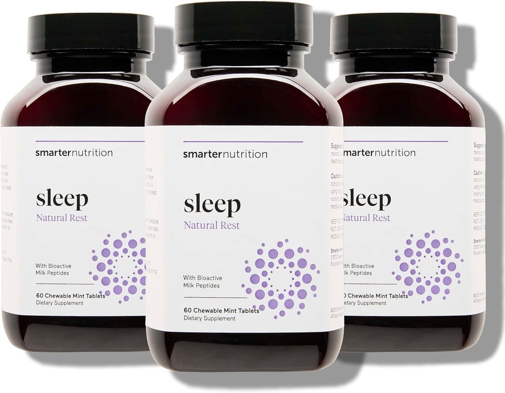 Smarter Nutrition Smarter Sleep Melaton Dissolvable Tablets 4. 5mg + Natural Clinically Proven Lactium® for Sleep & Stress Support - Mint Flavor Melatonine Tablets - Μη ΓΤΟ-180 Count[90-Day Supply]