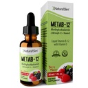NaturalSlim Liquid B12 Βιταμίνες με Βιταμίνη D - Metab-12 Methylcobalamin 2500 mcg B12 Υπογλώσσιες σταγόνες για Μεταβολισμό, Ενέργεια, & Ανοσολογική Υποστήριξη - Berry Flavor 1 fl oz