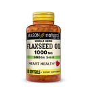 MASON NATURAL Flaxseed Oil 1000mg – Omega 3-6-9 Softgels for Heart Health – Cold-Pressed Whole Herb Supplement – Gluten-Free, Non-GMO, 100 Softgels