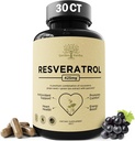 Quercetin & Resveratrol συμπλήρωμα με σπόρους σταφυλιών – 425mg βοτανικό αντιοξειδωτικό & υποστήριξη ευεξίας – Πολυφαινόλες & θρεπτικό μείγμα για τη γενική υγεία, 30Ct