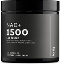 Toniiq NAD+ συμπλήρωμα 1500mg - Ultra High Strength NAD συμπλήρωμα με κλινικά Σπουδασμένα συστατικά με πατενταρισμένο RiaGev-WSTM, ρεσβερατρόλη, και Νιασίνη - 60 κάψουλες