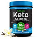 Orgain Keto Collagen Protein Powder, Vanilla - 10g Grass Fed Hydrolyzed Collagen Peptides for Women & Men, Type I & III, 5g MCT Oil - Hair, Skin, Nail, & Joint support, Non-GMO, Gluten Free - 0,88lb