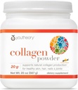 Youtheory Collagen Powder - με Αμινοξέα, Ορυκτά, Βιταμίνη C & B7 (Biotin) - Υποστηρίζει υγιή οστά, μύες, μαλλιά, νύχια, δέρμα & αρθρώσεις* - Hydrolyzed - Βανίλια - 20 oz (21 εξυπηρετούν)