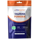 Vitamatic Pure Taurine 1000mg 250 Μερίδες - Μη ΓΤΟ, Χωρίς γλουτένη