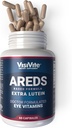 AREDS Lutein Eye Vitamins by VisiVite - Lutein Συμπληρώματα για τα Μάτια Χωρίς Beta-Carotene - Lutein for Eyes - Eye Συμπληρωματικά για Ενήλικες - 60 Κάψουλες