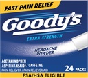 Πονοκέφαλος σκόνης Goody επιπλέον δύναμη ανακούφιση του πόνου, τριπλή δράση ανακούφιση κεφαλαλγία με ασπιρίνη, ακεταμινοφαίνη & καφεΐνη, 24 Count