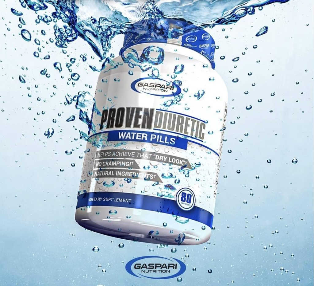 Gaspari Διατροφή Αποδεδειγμένα Διουρητικό, Επαγγελματικό συμπλήρωμα Bodybuilding, Sheds Νερό Γρήγορο, Δίνει την ξηρή εμφάνιση, φυσικά συστατικά, Δεν Cramping (80 κάψουλες)
