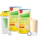 Almased Meal Replacement Shakes for Weight Loss - Protein Powder - Starter Kit (Almond Vanilla Flavor, 2 Cans of 17,6 oz + Shaker Bottle + Scoop)