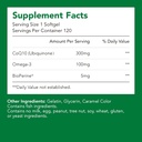 Συμπληρώματα, Ubiquinone CoQ10 (Συνένζυμο Q10) 300 mg, BioPerine (5mg) 