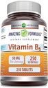 Amazing Formulas Vitamin B6 Pyridoxine 50mg 250 Tablets Supplement 