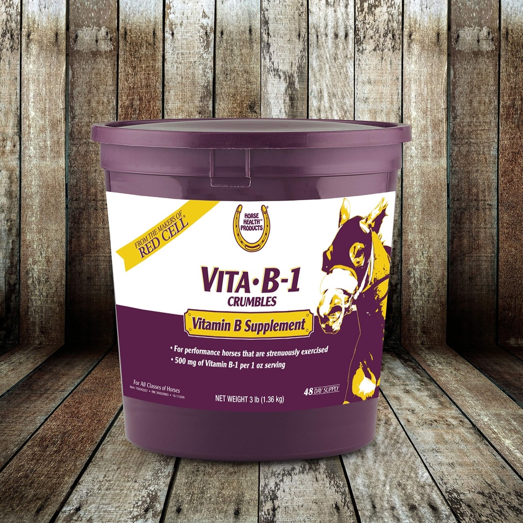 Farnam Horse Health Vita B-1 Crumbles Supplement for Horses, Υποστηρίζει βέλτιστη μυϊκή δραστηριότητα και μεταβολισμό για την απόδοση, 3 λίβρες, 48 ημέρες προσφοράς