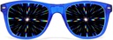 GloFX Ultimate Difrassation Glasses - Διαφανές μπλε - 3D Prism Rainbow Effect - Μεγάλη Edm, Φεστιβάλ, Συναυλία, Πυροτεχνήματα, Χριστουγεννιάτικα Φώτα, και Rave Accessory - Διαφανές Μπλε Πλαίσιο