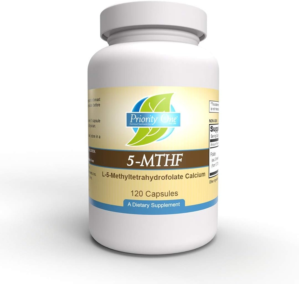 Προτεραιότητα Μία Βιταμίνη 5-MTHF 1mg Folate Supplement Βιοδιαθέσιμη δραστική μορφή Βιταμίνη B9 120 Κυψέλες χορτοφάγων [6]-5-μεθυλοτετραϋδροφολικού μεθυλίωσης