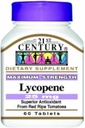 LYCOPENE , Maximum Strength, 25 mg, TRIPLE VALUE PACK (3X 60 TABLETS) by 21st Century Health Care
