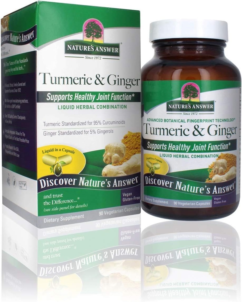 Απάντηση της φύσης Turmeric και Ginger Κάψουλες 90 Κόμη 