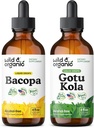 Άγρια & οργανική Βάμμα Bacopa 4 fl oz & Gotu Kola Βάμμα 4 fl oz
