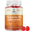 Έντονη Βιταμίνη Β6 Gummies για Ενήλικες - Ισχυρή Βιταμίνη Β Complex Συμπληρώματα για Άνδρες & Γυναίκες για το Νευρικό Σύστημα Υποστήριξη Mood & Immune System - Vegan Pyridoxine Chews for Energy & Μεταβολισμός - 30 Ct
