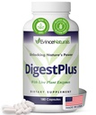 DigestPlus Digestive Enzymes - Plant-Based Enzymes for Digestion Support, Helps Reduce Bloating & Gas - Pure Enzyme Formula for Nutrient Absorption - Digestion Supplement, 180 Capsules